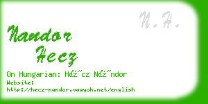 nandor hecz business card